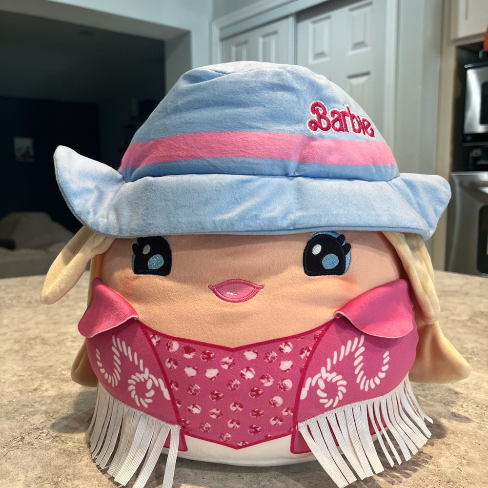 Barbie Pink and Blue Stuffed Animal with Fringe
